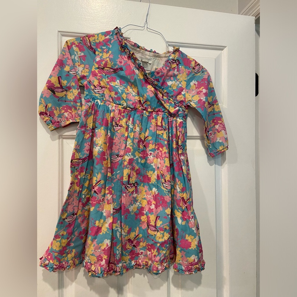 Garnet hill dress, girls size 8. Excellent condition. Sky blue with pink flowers